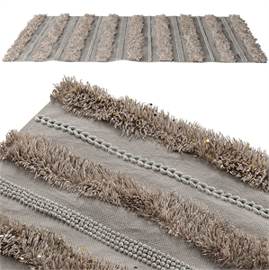 Shag rug with glitter